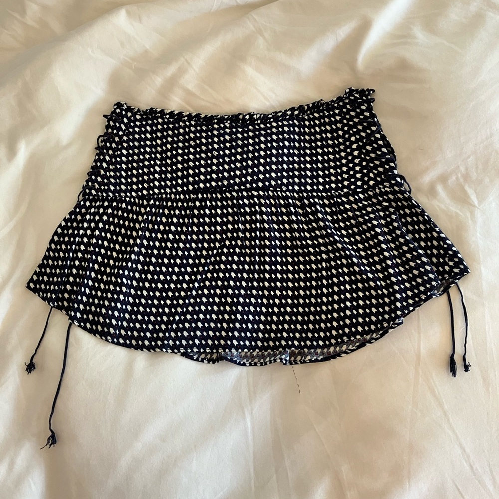 Zara Blue and White Micro Mini Skirt | Size S